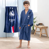 Peignoir enfant FFF Champions Capuche