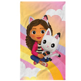 Serviette de bain et de plage Gabby et la maison magique Rainbow