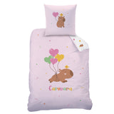 Parue de lit imprimée Capybara