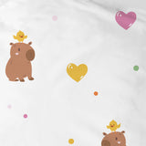 Parue de lit imprimée Capybara