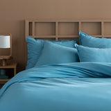 Lot de 2 Taies d'oreiller Coton Lavé à Franges