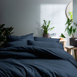 Lot de 2 Taies d'oreiller Coton Lavé Volant