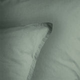 Lot de 2 Taies d'oreiller Coton Lavé Volant