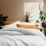 Lot de 2 Taies d'oreiller Coton Lavé Volant