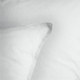 Lot de 2 Taies d'oreiller Coton Lavé Volant