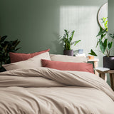 Lot de 2 Taies d'oreiller Coton Lavé Volant