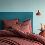 Lot de 2 Taies d'oreiller Coton Lavé à Franges