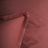 Lot de 2 Taies d'oreiller Coton Lavé à Franges