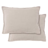 Lot de 2 Taies d'oreiller Lin Lavé