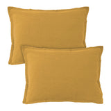 Lot de 2 Taies d'oreiller Lin Lavé