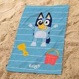 Drap de Plage Bluey Hourra