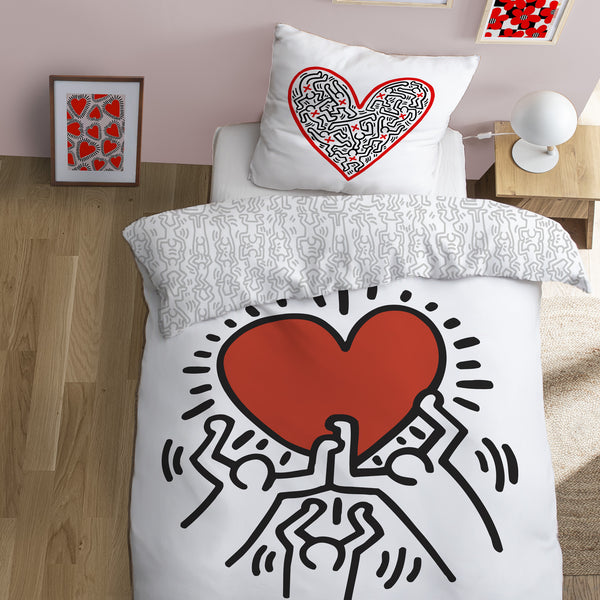 Parure de lit Keith Haring Red Love