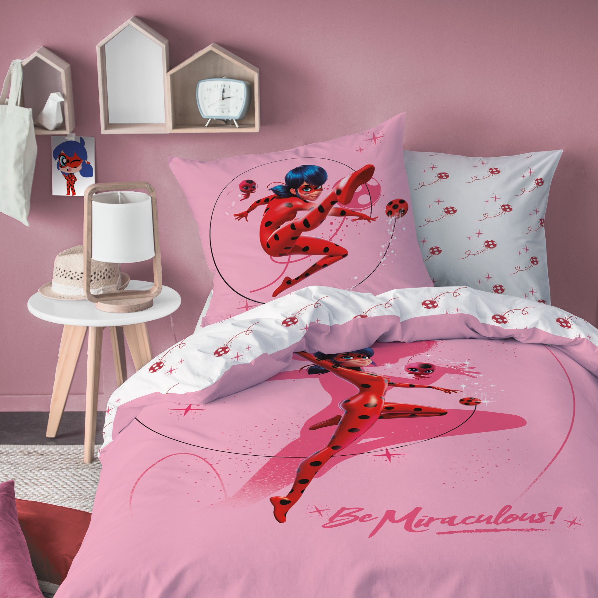 Parure De Lit Miraculous Herding - Housse Couette 135x200cm + Taie 80x80cm