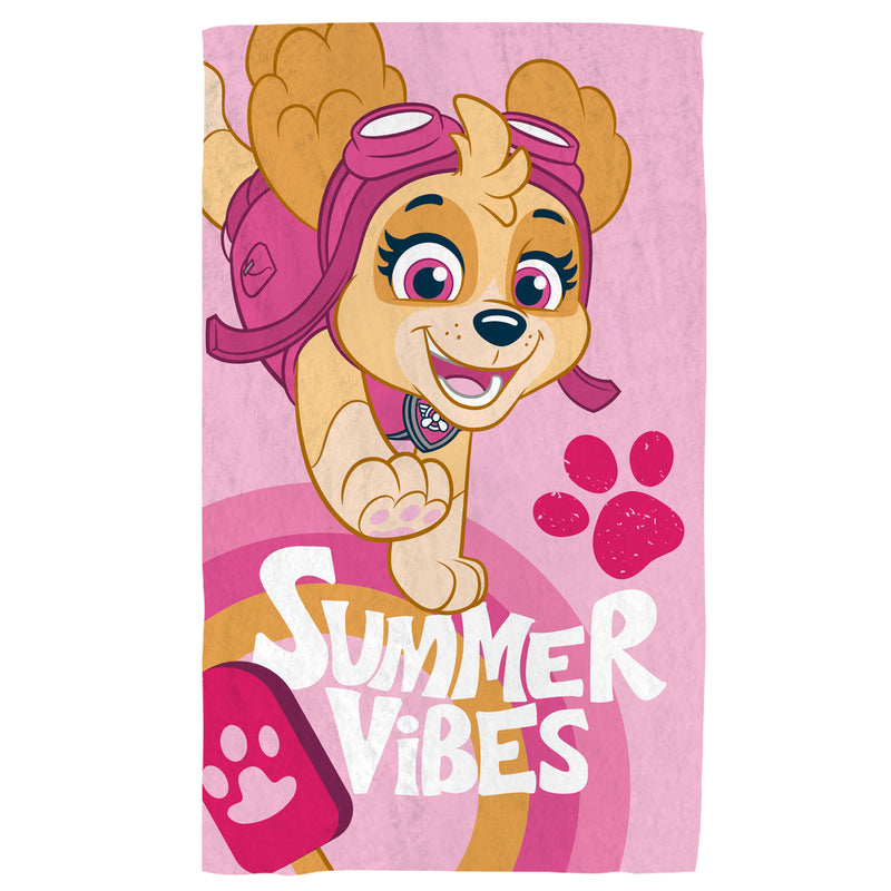 Serviette de bain et de plage Pat Patrouille Good Vibes