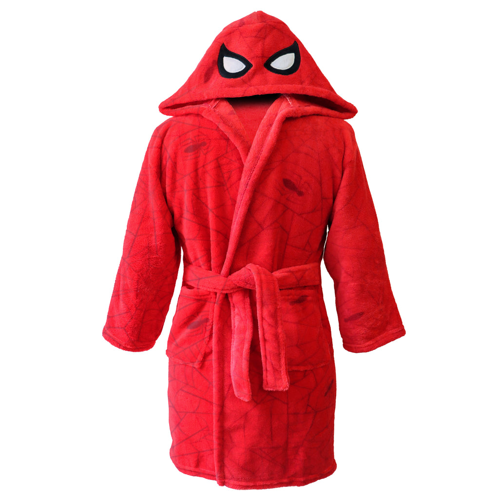 Peignoir Spiderman Adulte Rouge Et Noir Marvel – Col Châle Confortable Et Large