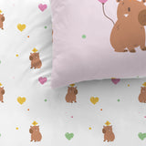 Parue de lit imprimée Capybara