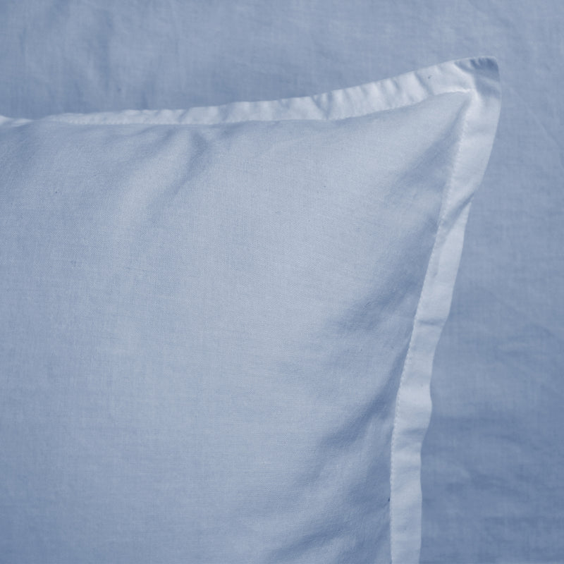 Parure de lit Coton Lavé Taie à Volant