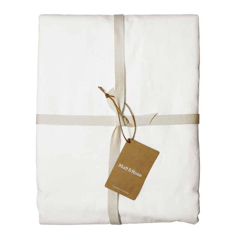 Drap housse Coton Lavé
