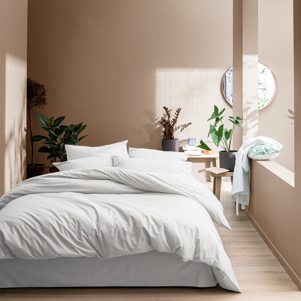 Parure de lit Coton Lavé Taie à Volant