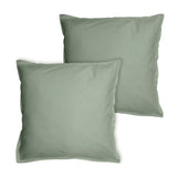 Lot de 2 Taie d'oreiller Coton Lavé Volant