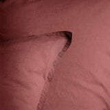 Lot de 2 Taies d'oreiller Coton Lavé Volant