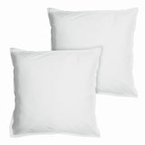 Lot de 2 Taie d'oreiller Coton Lavé Volant