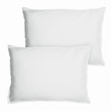 Lot de 2 Taie d'oreiller Coton Lavé Volant