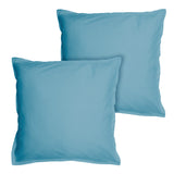 Lot de 2 Taie d'oreiller Coton Lavé Volant