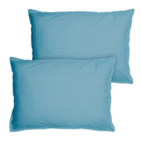 Lot de 2 Taie d'oreiller Coton Lavé Volant