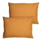 Lot de 2 Taie d'oreiller Coton Lavé Volant