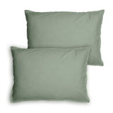 Lot de 2 Taie d'oreiller Coton Lavé Volant