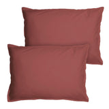 Lot de 2 Taies d'oreiller Coton Lavé Volant