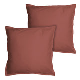 Lot de 2 Taie d'oreiller Coton Lavé Volant
