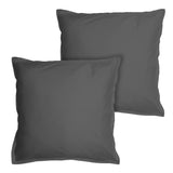 Lot de 2 Taie d'oreiller Coton Lavé Volant