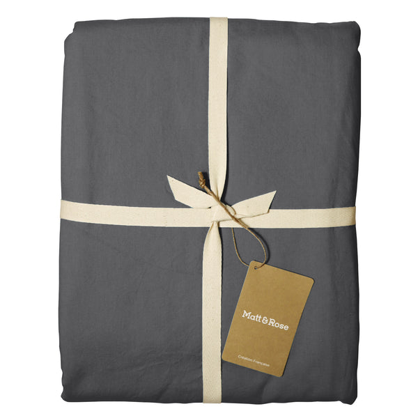 Parure de lit Coton Lavé Taie à Volant