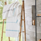 Serviette légère en coton, RAYURES TISSÉES