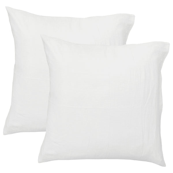 Lot de 2 Taies d'oreiller Gaze de coton