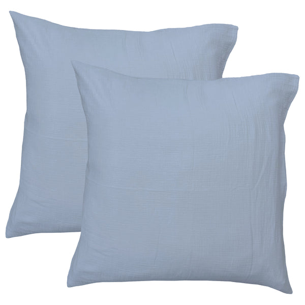 Lot de 2 Taies d'oreiller Gaze de coton