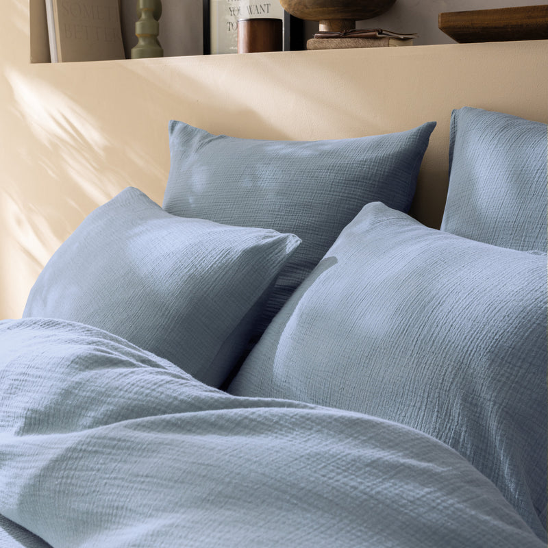 Lot de 2 Taies d'oreiller Gaze de coton