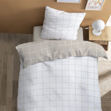 Parure de lit Greige Checks