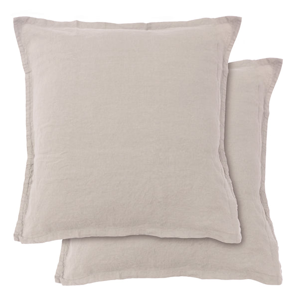 Lot de 2 Taies d'oreiller Lin Lavé