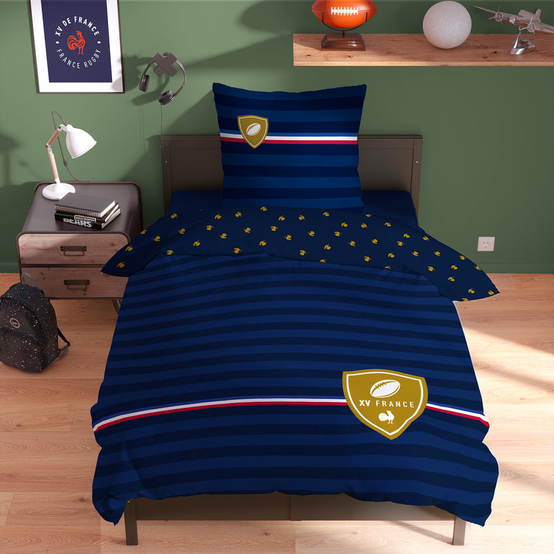 Parure de lit France Rugby Blason